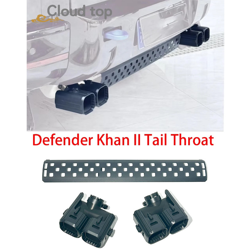 For Land Rover Defender 90 110 2020-2025 Kahn Edition rear exhaust tailpipe stainless steel four ou