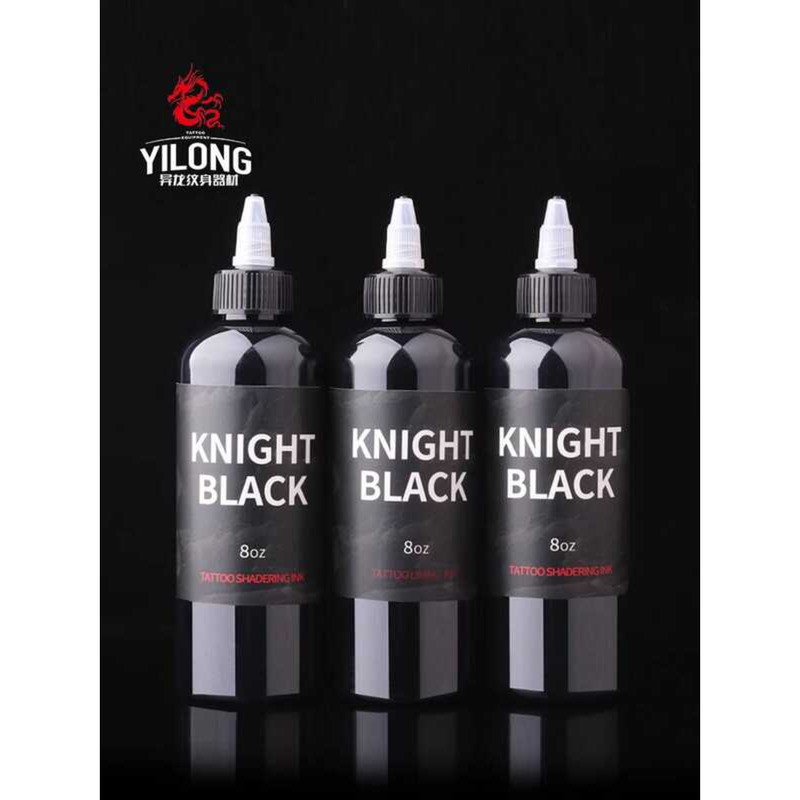 All Dragon YILONG YILONG สีดํา Samurai Tattoo Pigment สีดําสีฟ้า Pure Black Pigment Secant Misting T