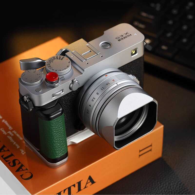 เบอร์ Go Fuji XF23mm F2.8 เลนส์ฮูดสี่เหลี่ยม xe5 อุปกรณ์เสริมโลหะสําหรับกล้องย้อนยุคพร้อมฝาปิดโลหะ