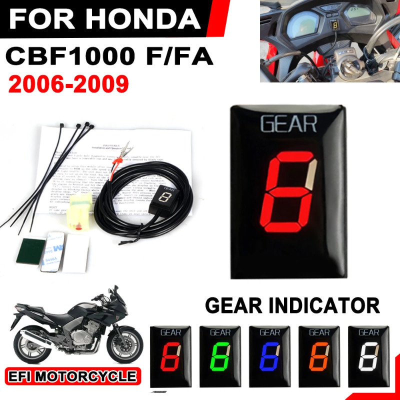 1-6 LED Gear Indicator Speed Gear Display Meter for Honda CBF1000 CBF 1000 F/FA 2006 2007 2008 2009