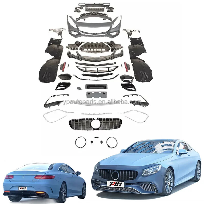 S-Class W217 Body Kits For Mercedes-Benz Coupe C217 S63 M-tech Bodykit Front Bumper with Grille Rea