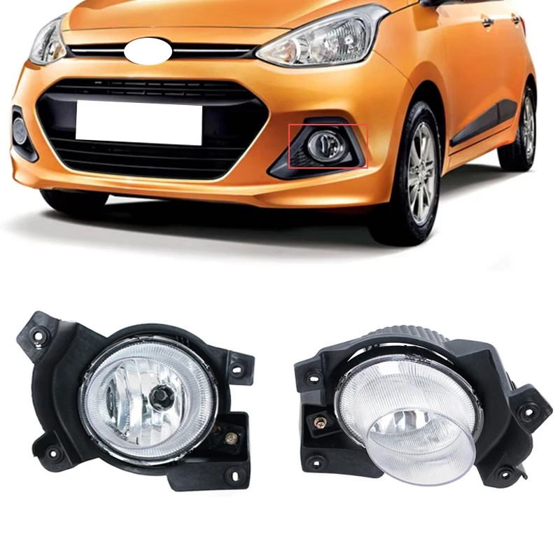 Car Front Bumper Fog Lights For Hyundai GRAND i10 2014 2015 Driving Light Fog Assembly 92202B4010 8