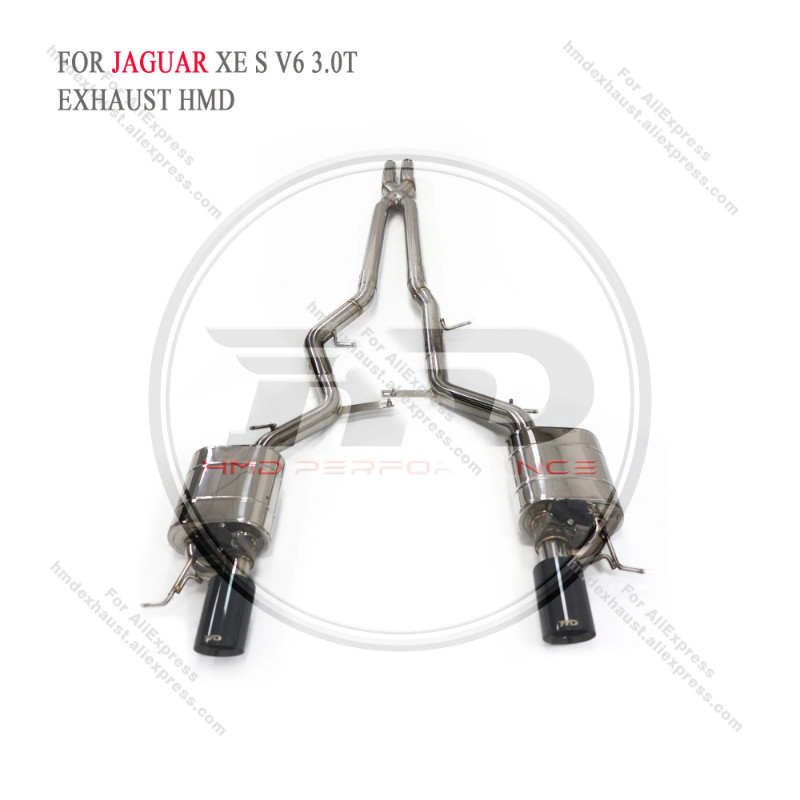 HMD car exhaust system stainless steel 304 For Jaguar XE S V6 3.0T exhaust pipe catback valve exhau