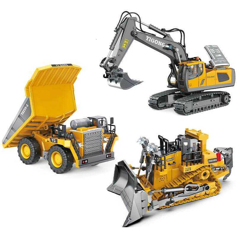 C 11Ch RC Excavator 1:20 Remote Control Truck 2.4G RC Crawler Engineering Vehicle Excavator Truck R