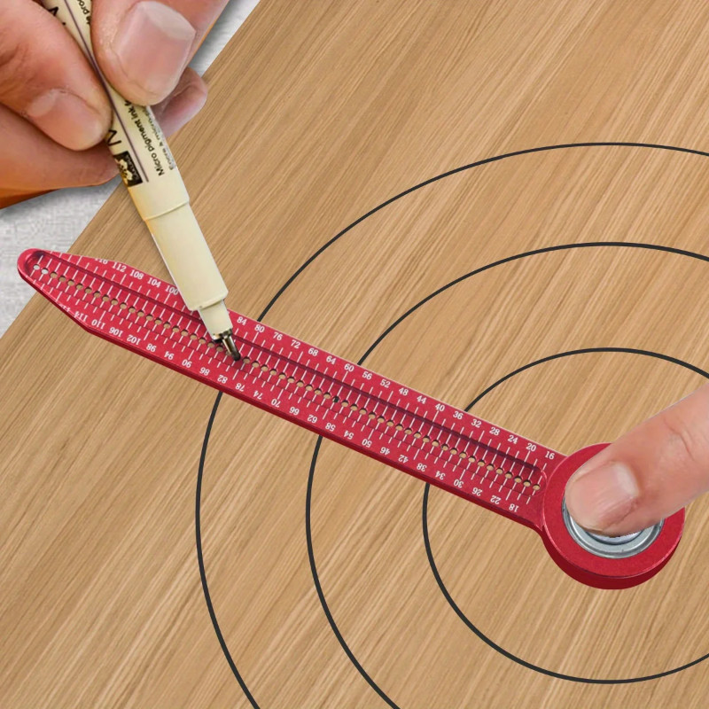 Woodworking Scribe Gauge Carpentry Circular Drawing Compass Carpentry Hole Ruler Precision Scribe G