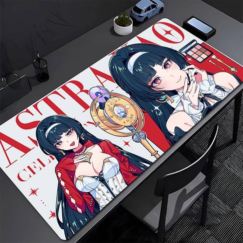 แผ่นรองเมาส์แล็ปท็อป Kawaii ZZZ Gaming Mousepad Zenless Zone Zero โต๊ะแผ่นรองเม้าส์ PC Astra Yao อะนิเมะสาวแป้นพิมพ์ Pad ตาราง
