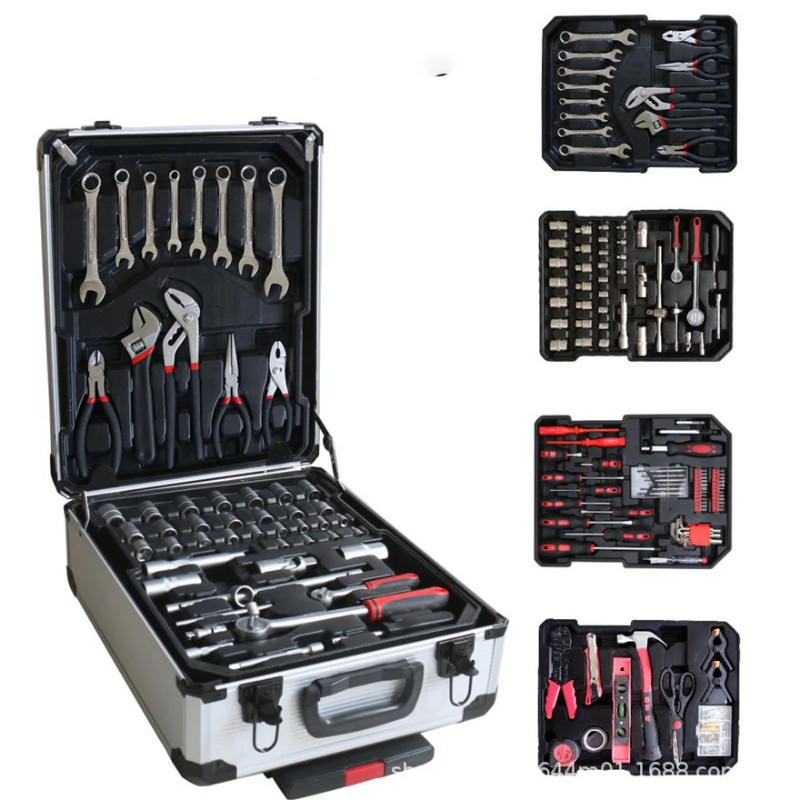 Tools Box Set Mechanic Professional Hand Tool Kit for Car 187PCS Tool Set With Socket Wrench Set 1/