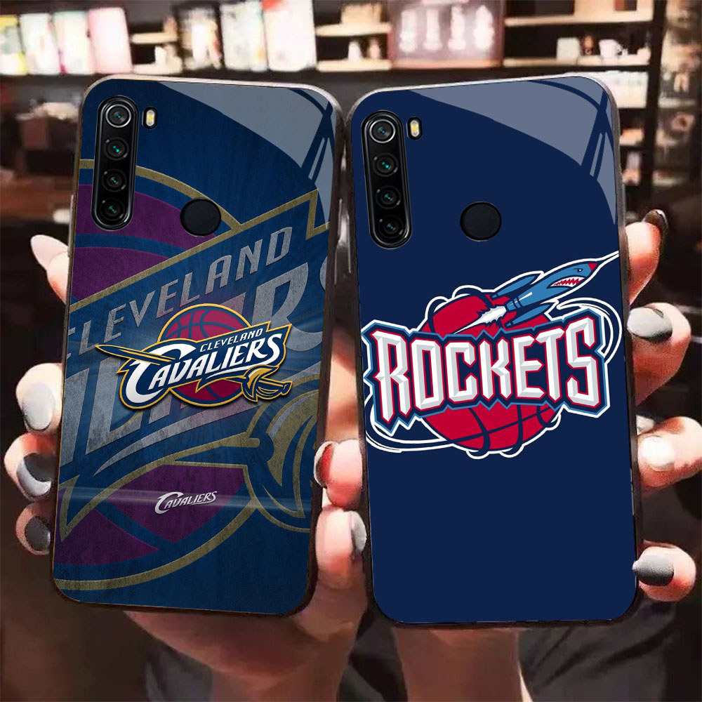 HK-45 Rockets บาสเกตบอล Club Glass Casing สําหรับ Xiaomi Redmi Note 8 8A 10 9 Pro Lite