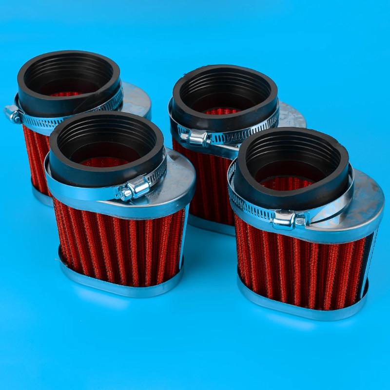 DWCX 4Pcs 54mm Carburetor Oval Pod Air Cleaners Filters Fit for Honda CB650 CB750 CB900 CB1000 CB11