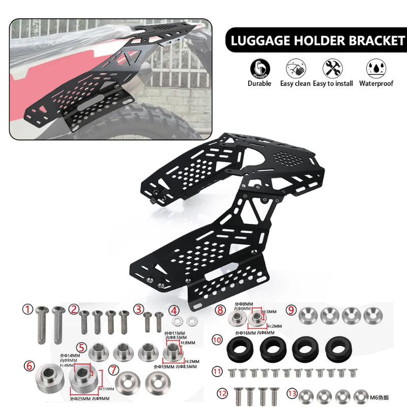 For KOVE 450 Rally 450RALLY 2022 2024 2025 2023 Rear Luggage Fender Luggage Rack Cargo Saddlebag Ho