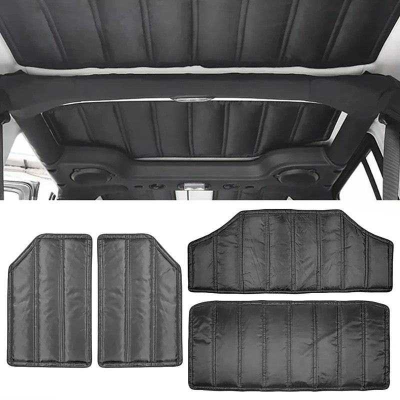 Car Roof Hardtop Sound Deadener Thick Durable Headliner Hinges Heat Insulation for Jeep Wrangler JK