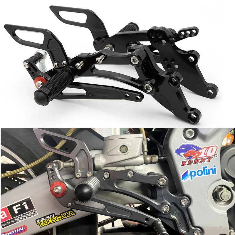 FOR Aprilia RS4 125 4T 2011 2012 2013 2014 2005 2016 CNC Aluminum Adjustable Motorcycle Rearset Rea