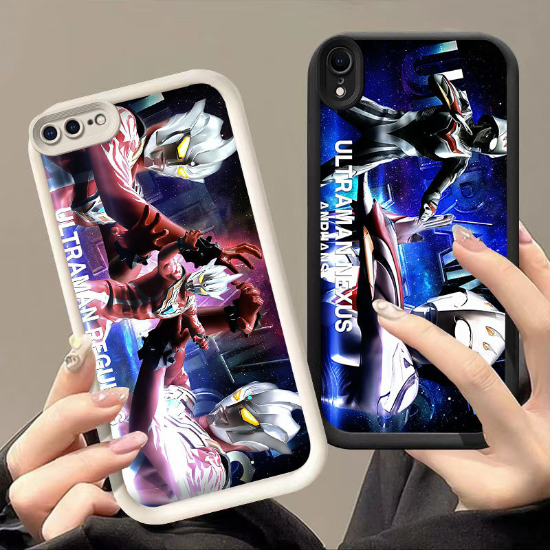 HK-67 Ultraman Ginga ปลอกกันกระแทกสําหรับซิลิโคนสีดําและสีขาว iPhone 8 X XR 7 XS 6 Max Plus