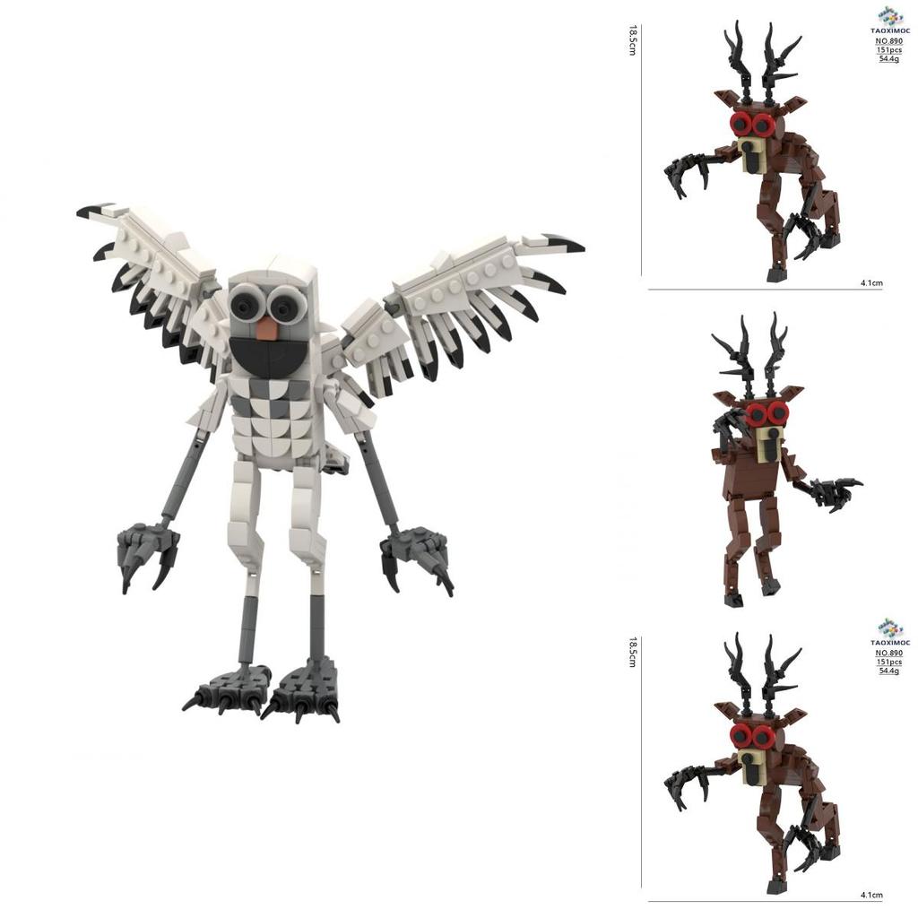 Nights 99 In The Forest Terrifying Deer และ Owl Building Blocks ชุดของเล่นสําหรับผู้ที่ชื่นชอบและเด็