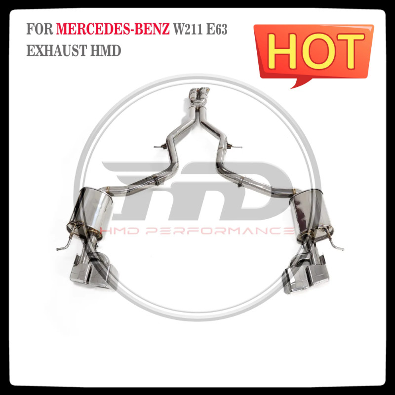 HMD Stainless Steel Exhaust System Performance Catback For Mercedes Benz AMG E63 E55 W211 Muffler W