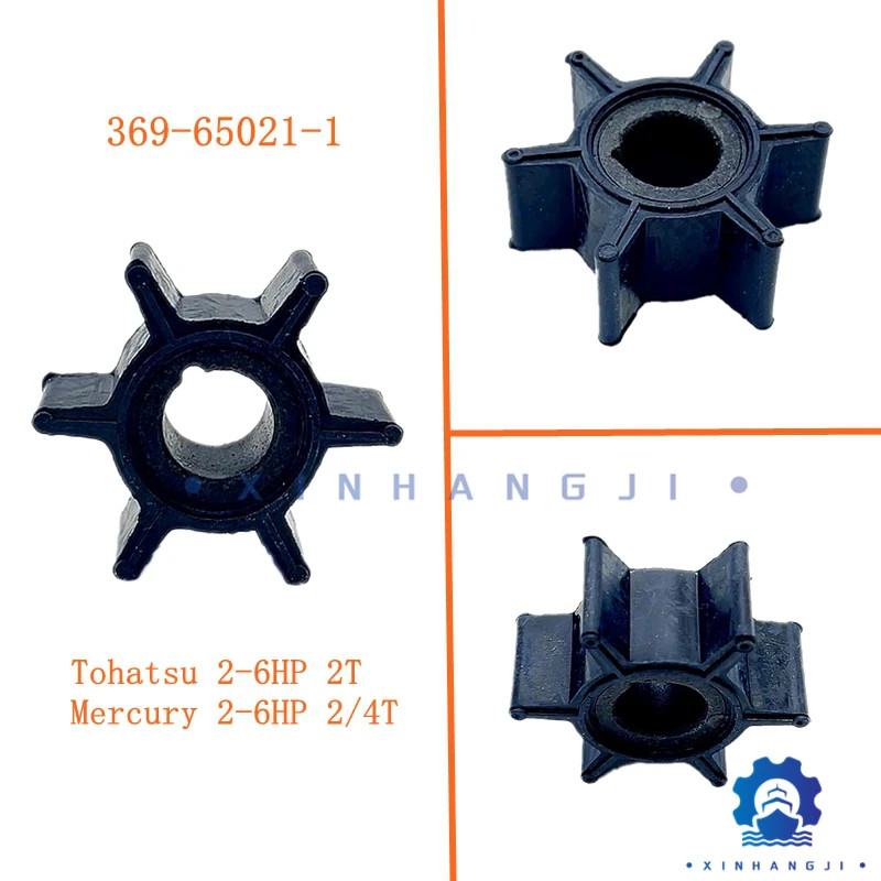369-65021-1 Water Pump Impeller For TOHATSU Outboard 2/4-stroke M3.5B/M3.5B2/M5B/M5BS ，2-6HP ,47-16