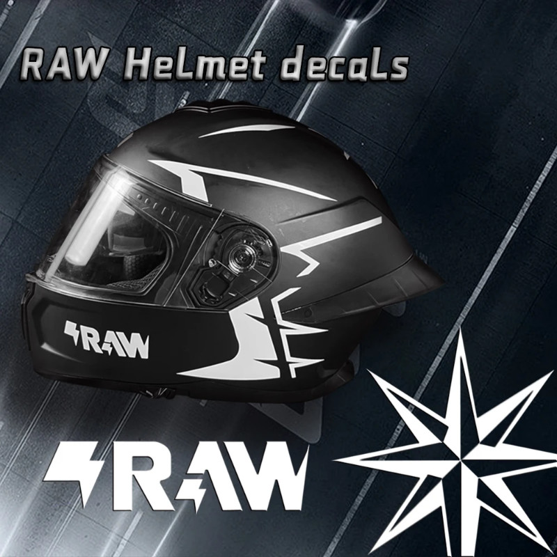Motorcycle Helmet Sticker RAW Decal Accessories Decorative Waterproof For Honda Suzuki Kawasaki KTM