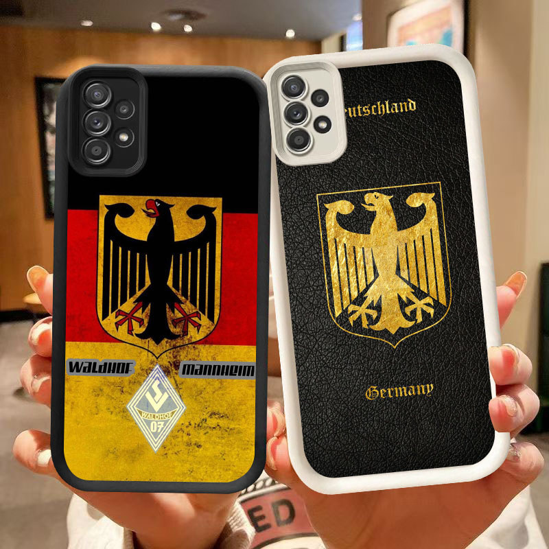 DK-61 DEUTSCHER FOOTBALL BUND Silicone Casing สีดําและสีขาวสําหรับ Realme C85 Pro