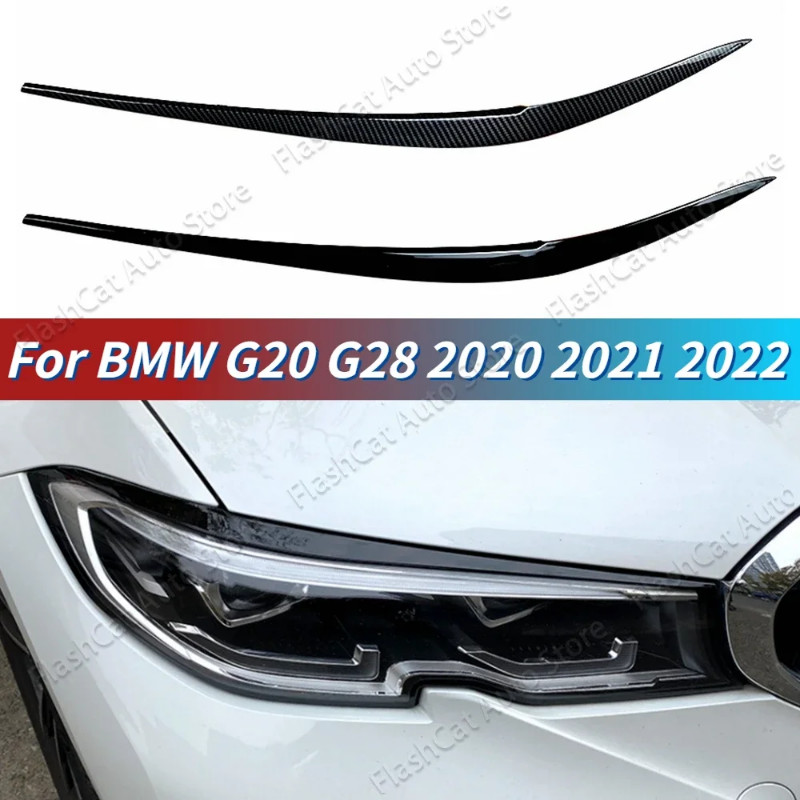 G20 G28 Sedan Car Headlight Cover Sticker Eyelids Eyebrows For BMW 3 Series 318i 320i 325i 330i 202