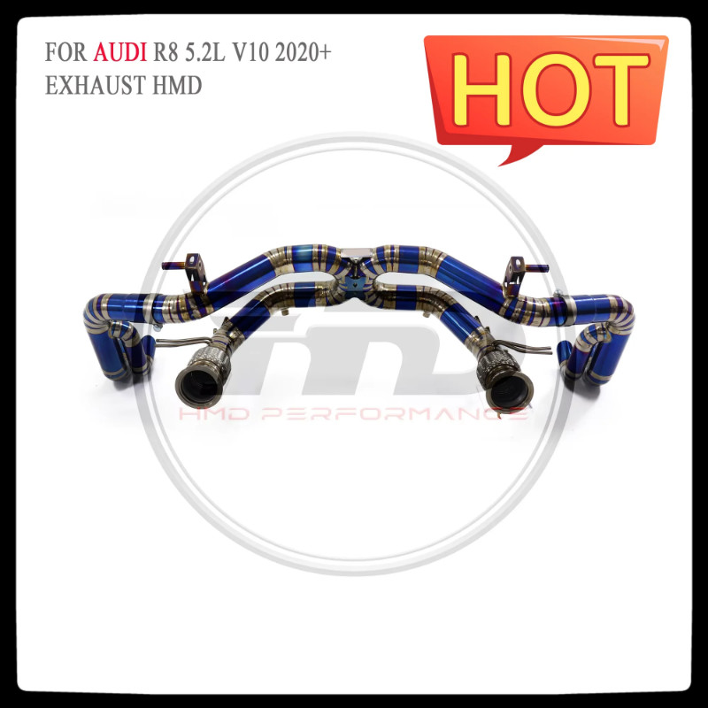 HMD Titanium Exhaust System Performance Catback for Audi R8 5.2L V10 2020+ with OPF Dual Outlet Muf
