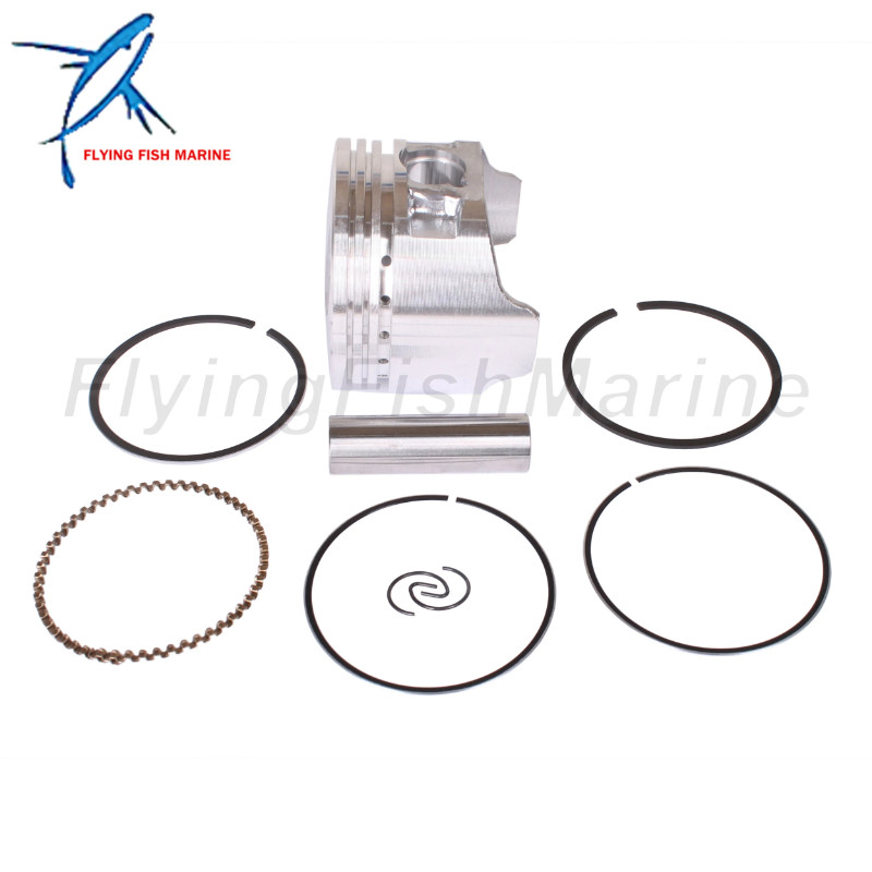 Outboard 3V1-00001-1 0 3V1000011M/0M STD Piston Set & 3FK-87123-0 Ring for Tohatsu Nissan 8HP 9.8HP