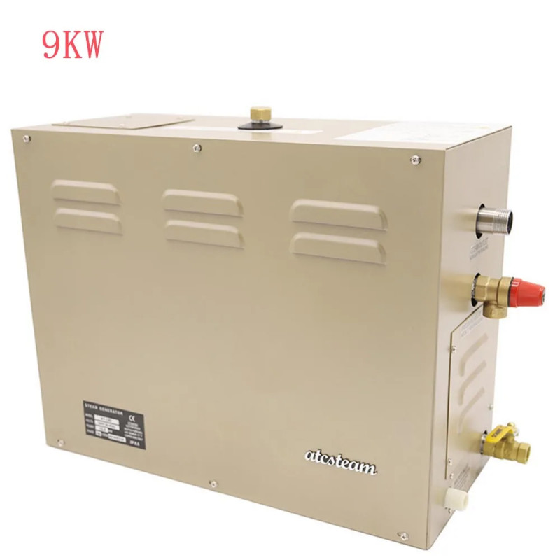 9KW Steam Generator Sauna Bath Steamer for Home SPA Shower with Digital LCD Controller