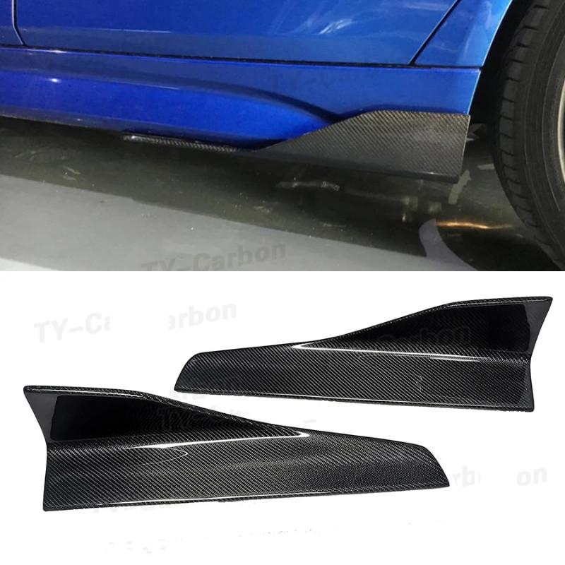 Real Carbon Fiber Side Skirts Splitters For BMW M5 F10 G30 F22 G22 F87 M2 M2C F32 F82 M4 E92 F30 M3