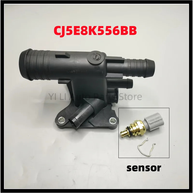 Car Coolant Hose Connector for Ford FOCUS GALAXY KUGA MONDEO S-MAX Thermostat CJ5Z8K556A CJ5E8K556B
