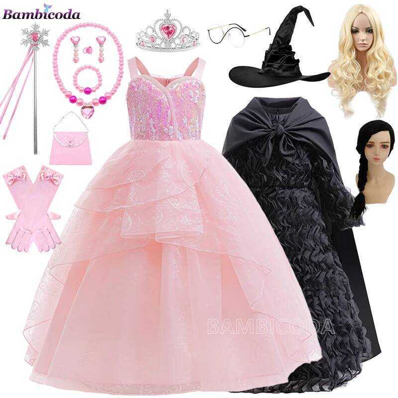 C The--Wicked Gda Elphaba Cosplay Costume Gda Pink Princess Dress Costume For Girl Party Cosplay Mo