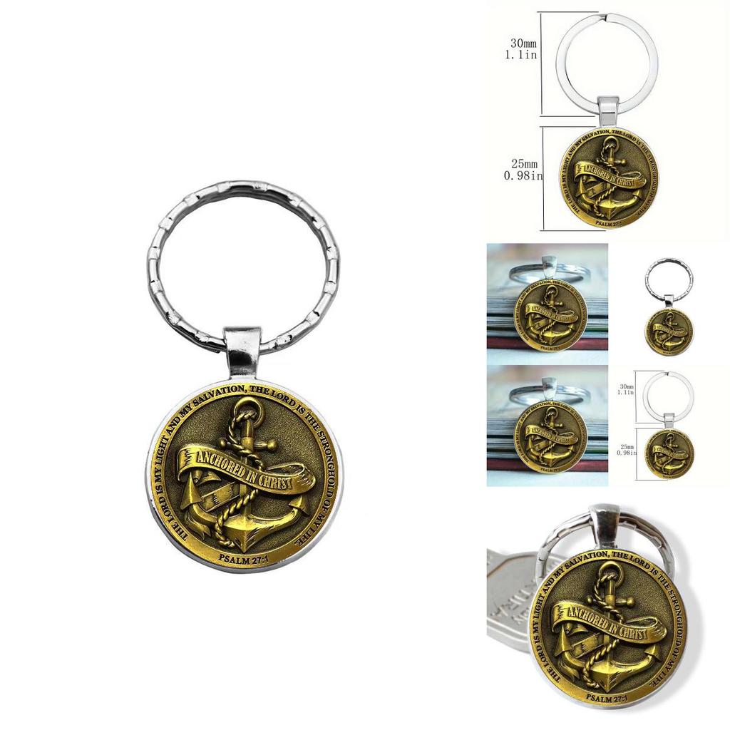 Anchor Elegant Copper Keyholder พร้อมจี้แก้วสําหรับฉลองและระลึก