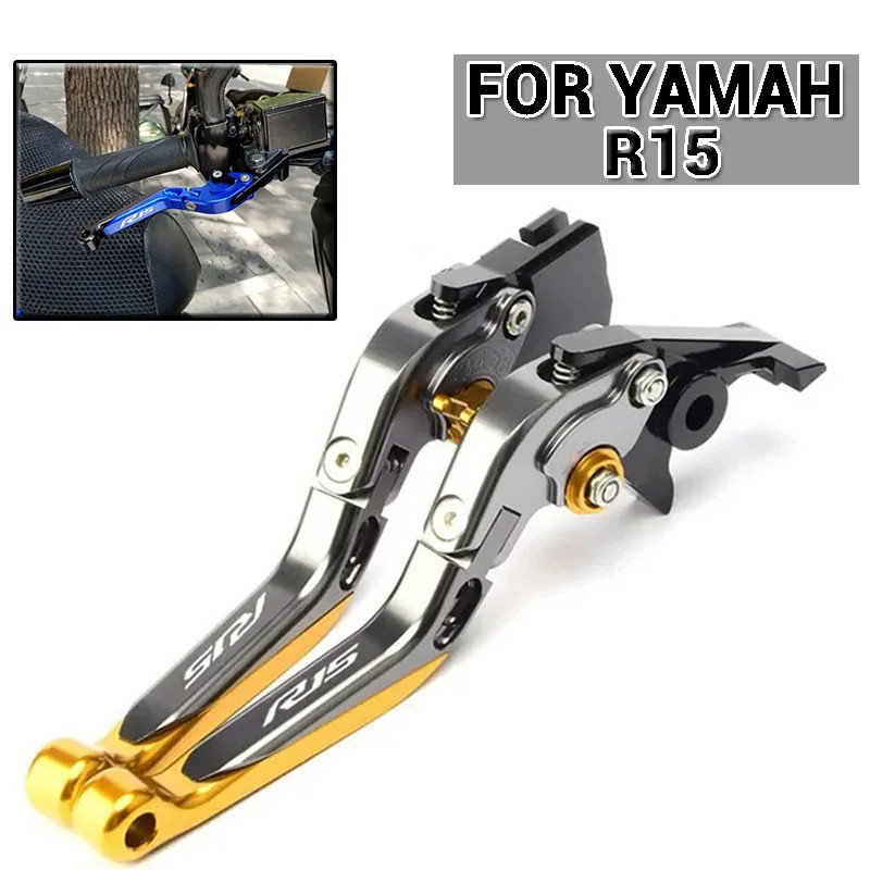 Motorcycle Folding Extendable Adjustable Clutch Brake Levers For  YZF R15 V3 2018 2019 YZFR15 YZF-R