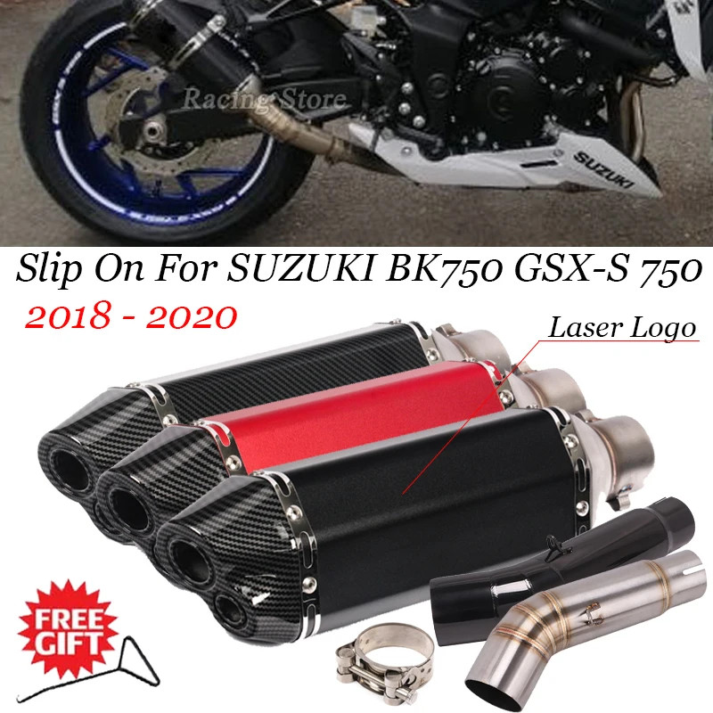 Slip On For SUZUKI GSX-S750 BK750 GSR750 GSX S750 2017-2020 Motorcycle  Exhaust Systems Escape Moto
