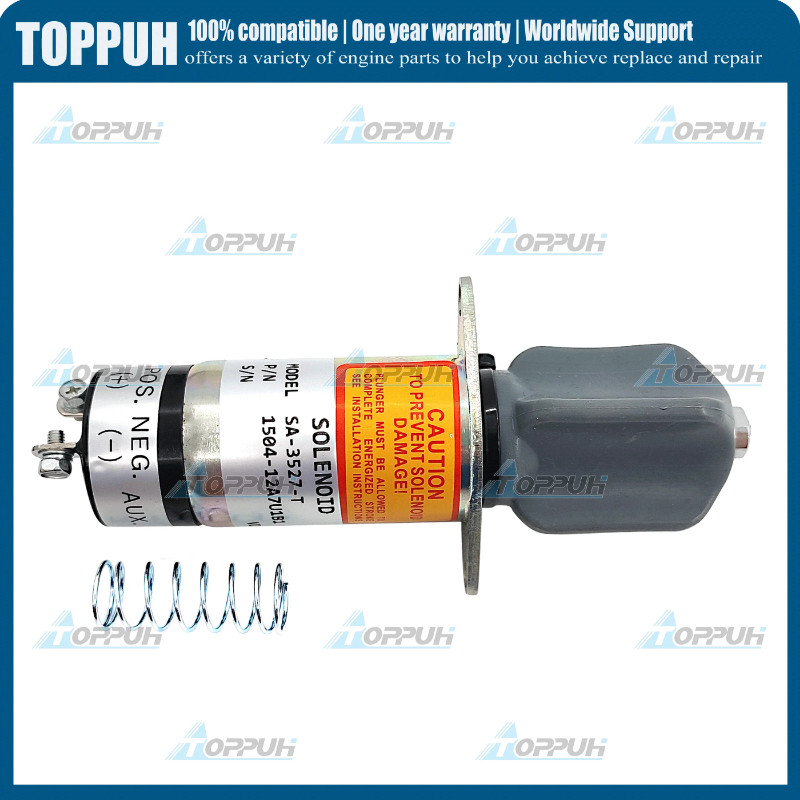 SA-3527-T 12V Shut Down Solenoid For Woodward 1500 Series 1504-12A7U1B1 Yanmar