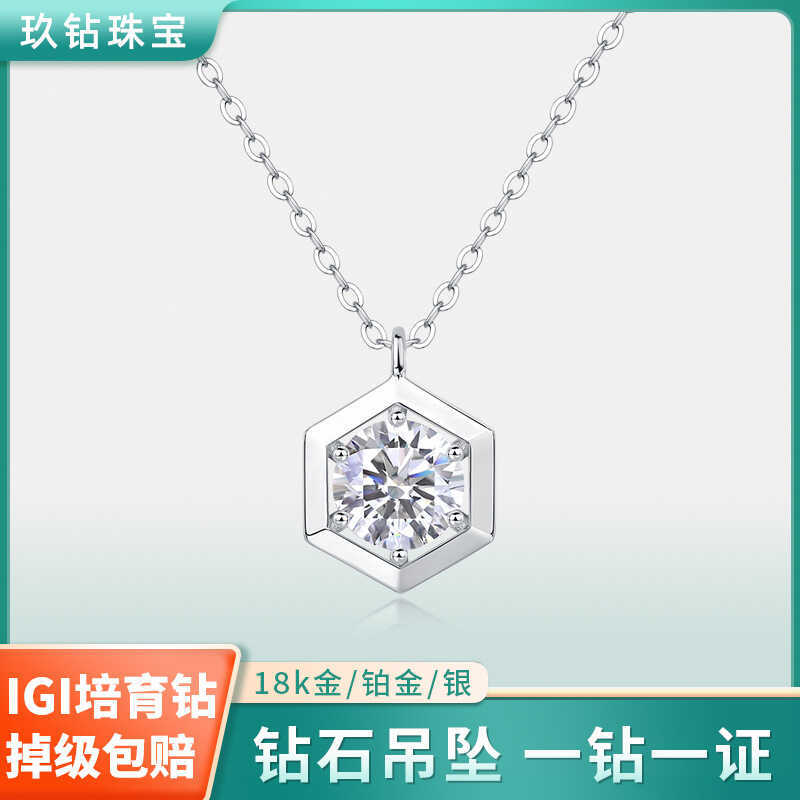 สร้อยคล้องคอ 18K Gold & S925 สแตนเลส กับเพชรสังเคราะห์ IGI สำหรับของขวัญหรูหราและสวมได้ตลอดเวลา