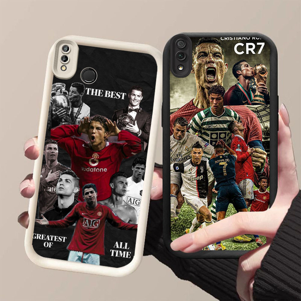 DJ-43 Ronaldo ปลอกซิลิโคนสีดําและสีขาวสําหรับ VIVO Y81S Y66 Y91 Y95 Y91i V9 Y81 Y93 Y91C