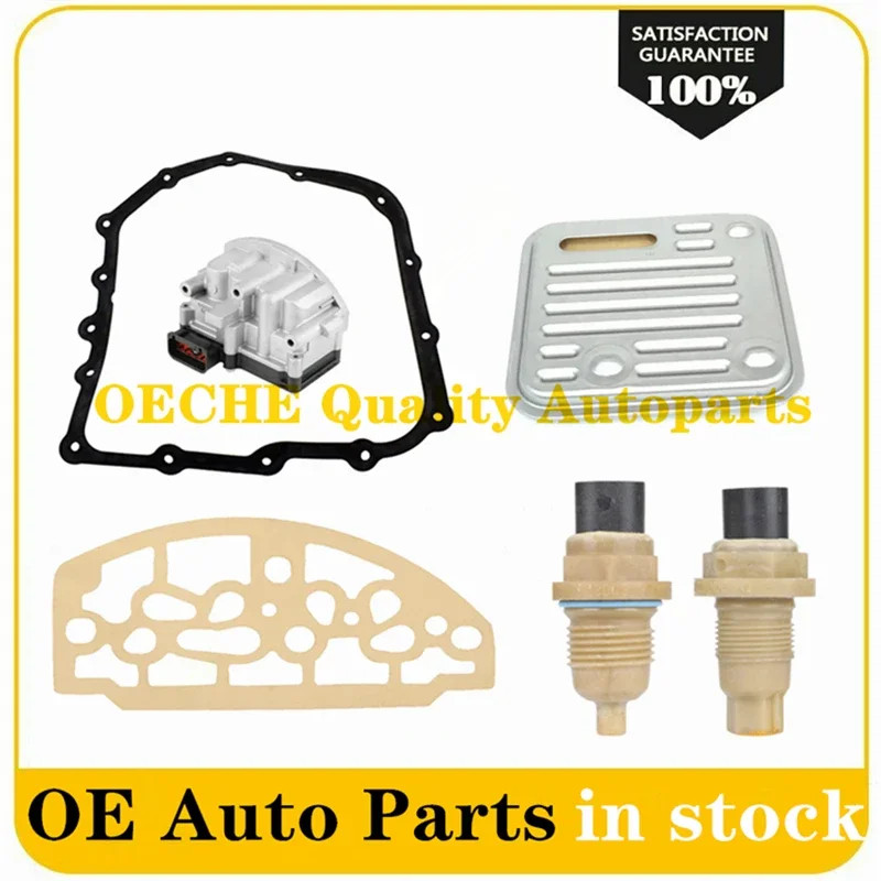 New A604 604 41TE Transmission Shift Solenoid Pack Block Speed Sensors Filter Kit 5140429AA 5015646