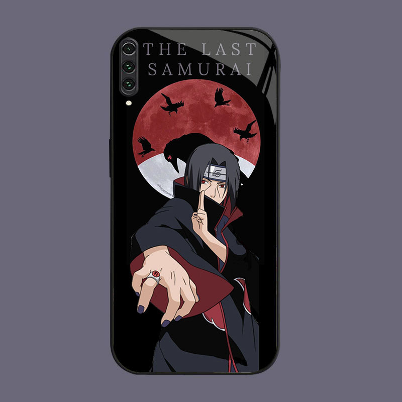 DK-73 Naruto Anime Casing GLASS soft frame สีดํา Samsung Note A70 10Plus A7 A70S A10 A02 A50 10 2018