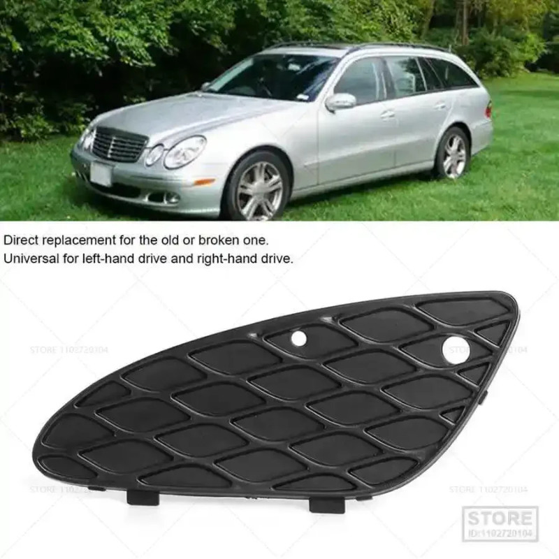 Front Bumper Cover Mesh Grille Replacement for Mercedes-Benz E-class W211 2003-2006 W211 E320 E350