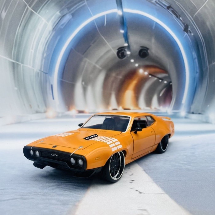 Plymouth GTX โมเดลรถโลหะผสม American Muscle Car Toy Model Alloy Collection Boy Gift