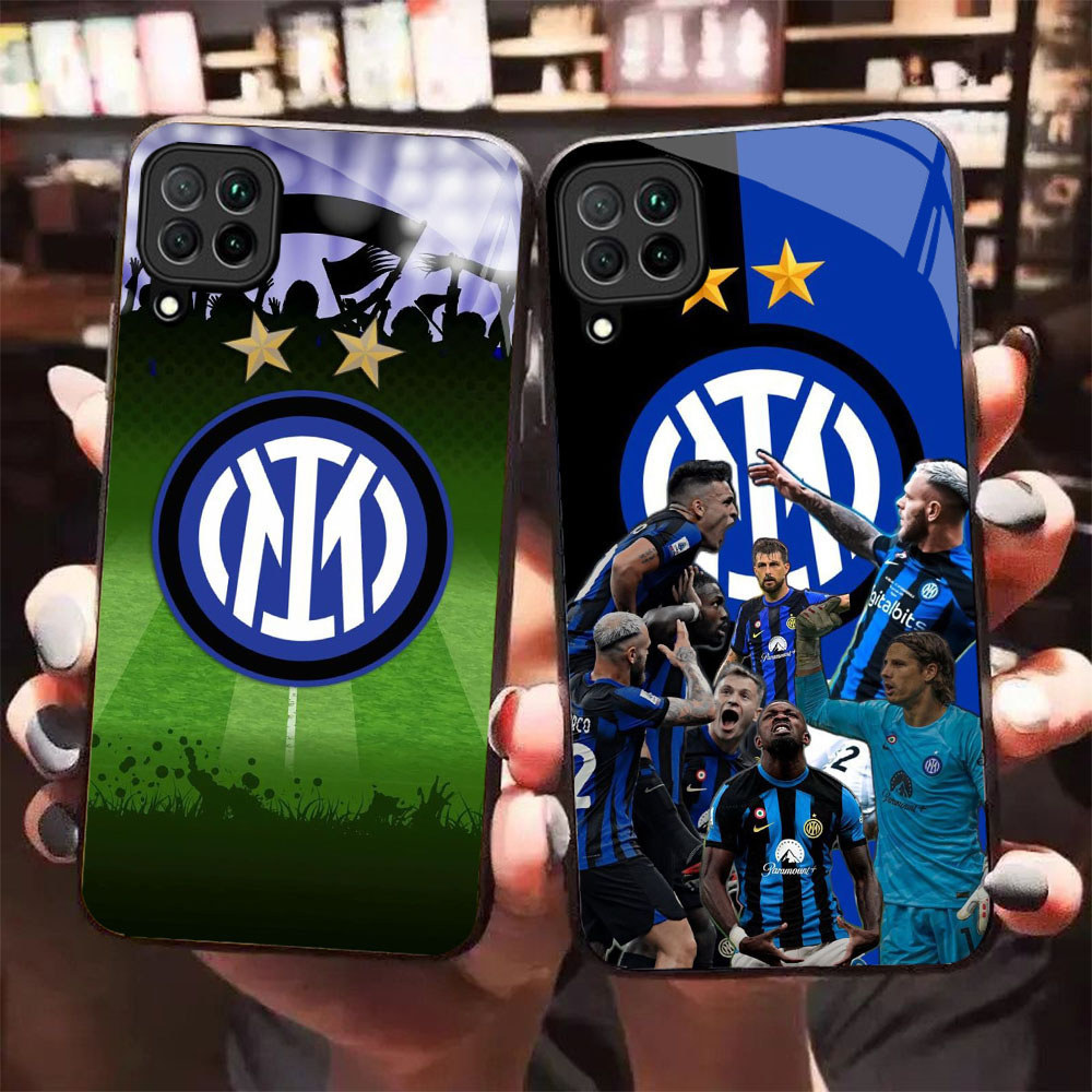 HK-68 Inter Milan Glass KACA Casing สําหรับ Samsung M12 A22 A12 M32 5G