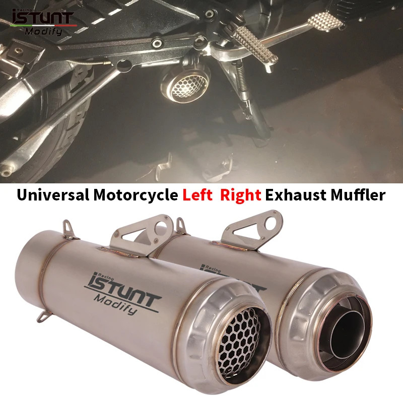 51mm/60mm Slip On Motorcycle Exhaust Motorcycle Exhaust Pipe Muffler Left Right Exhaust Pipe For Ka