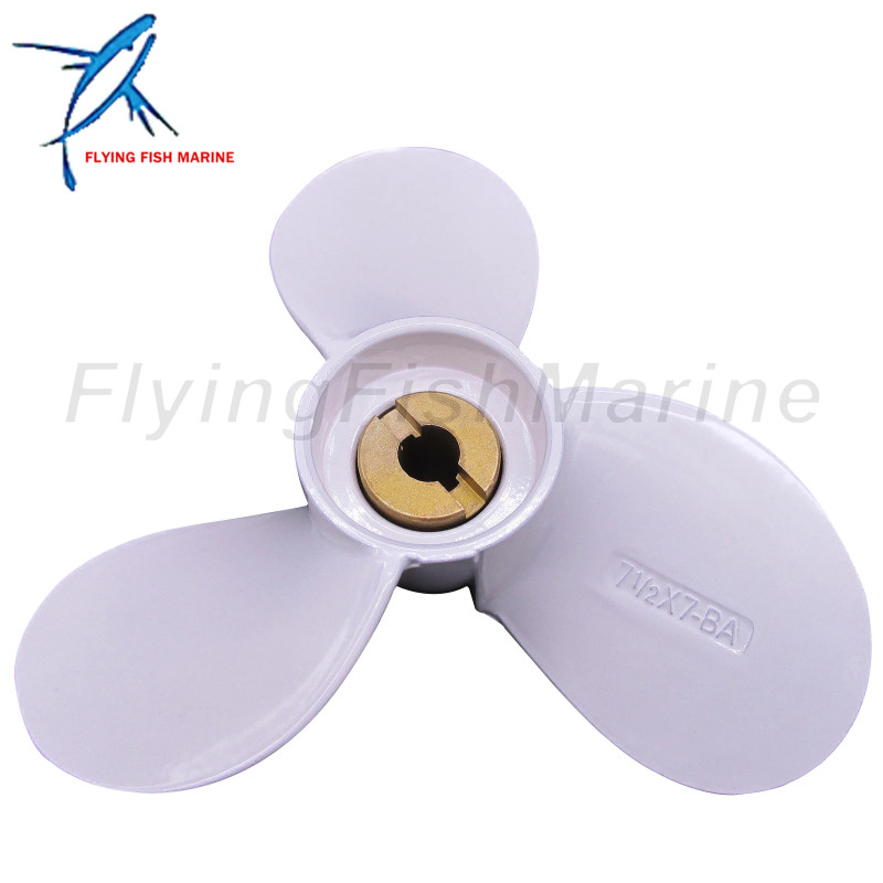 Outboard Engine Old Shear Pin Type 6E0-45943-00-EL Propeller 3x7 1/2x7" for Yamaha Outboard 4HP 5HP