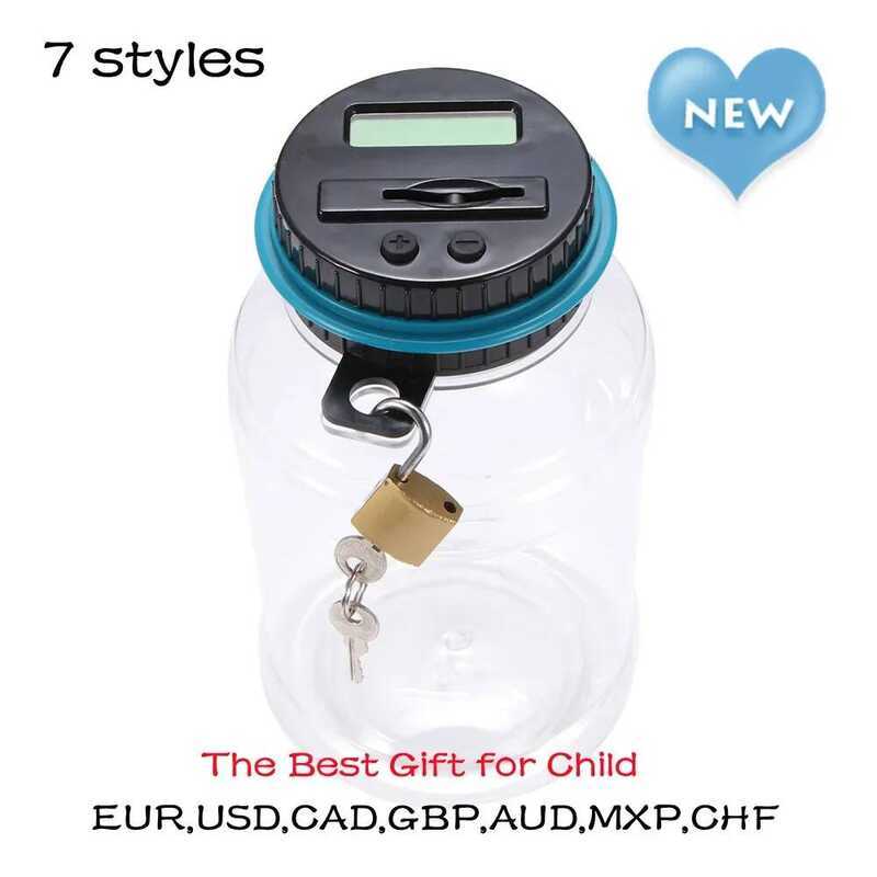 C Piggy Bank Counter Coin Electronic Digital Lcd Counting Coin Money Saving Box Jar Coins Storage B