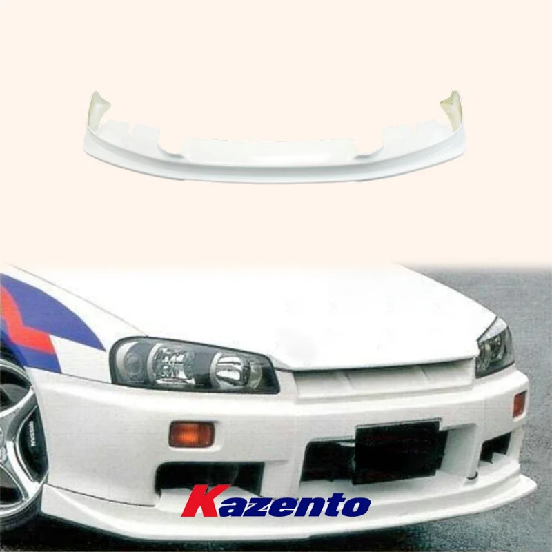 For Nissan Skyline R34 (GTT only) HSM Type Fiberglass Unpaint Front Bumper Lip