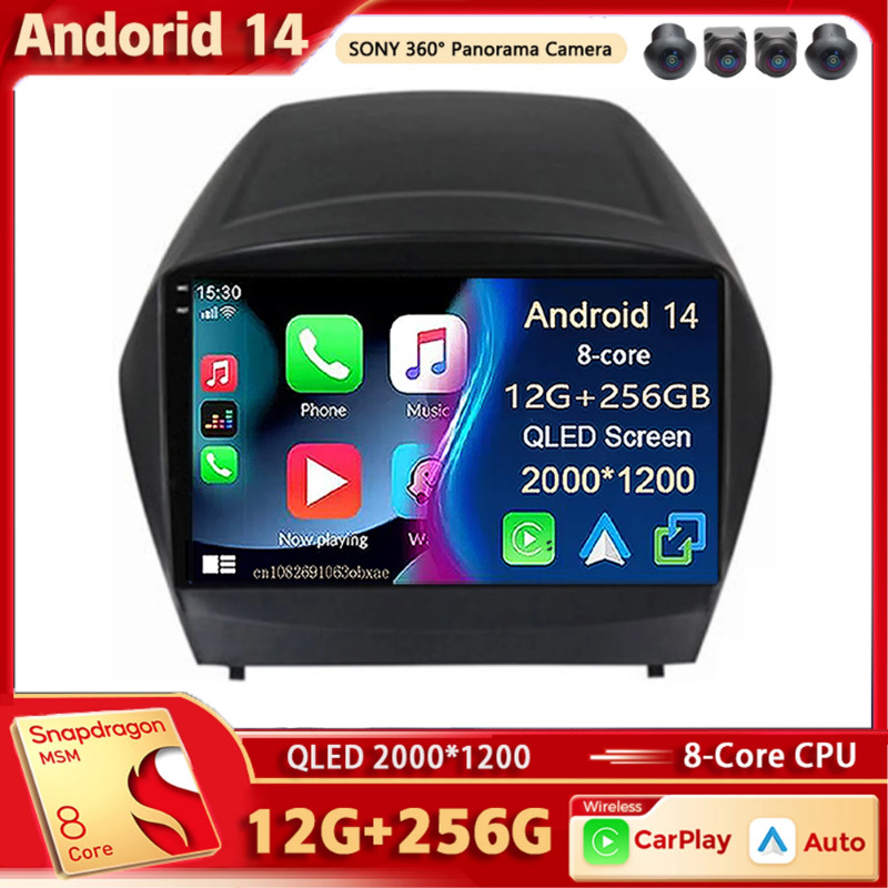 Android 14 Car Radio Multimedia Player For Hyundai Tucson 2 LM IX35 2009-2015 Auto Carplay Car Ster