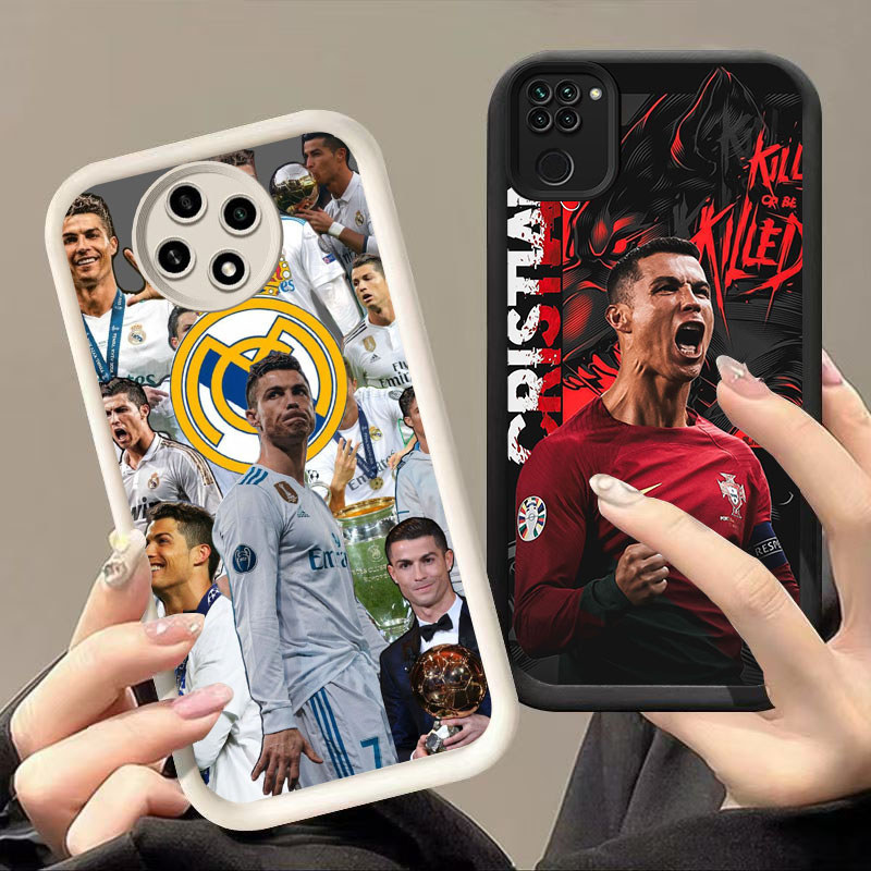 HK-57 FC Ronaldo เคสกันกระแทกสําหรับซิลิโคนสีดําและสีขาว Xiaomi Redmi Note Poco 8 9 9S M2 Pro Max