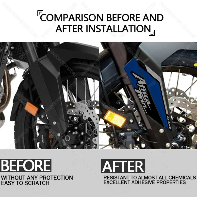 For CRF 1100L Africa Twin Motorcycle Accessories Tank Pad 3D Gel Epoxy Resin Stickers Kit  Anti-Sli