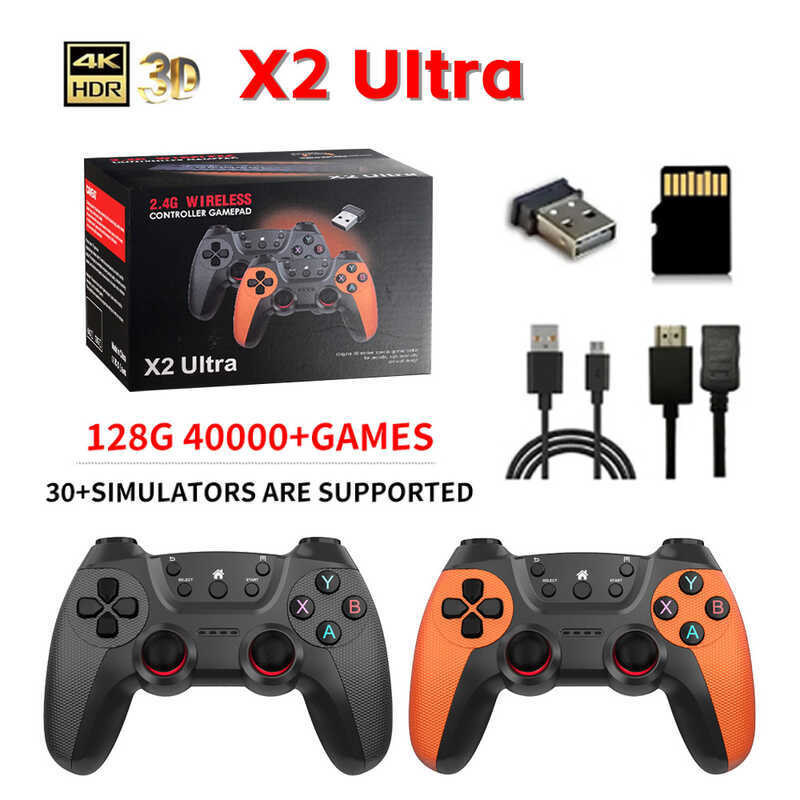Global X2 ultra เกมคอนโซลไร้สาย HDMI X2 เกมคอนโซล Double Street Home
