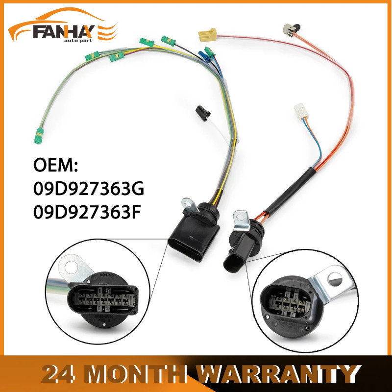 2PCS 6pins 14pins 09D927363G 09D927363F Transmission Wiring Harness 09D 6Speed For VW Touareg For A