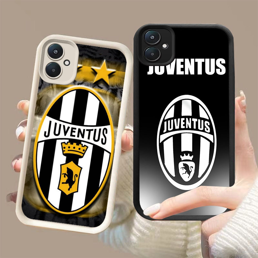 DK-68 JUVENTUS ปลอกซิลิโคนสีดําและสีขาวสําหรับ Xiaomi Poco 14T C71 C65 13T 14 Pro 5G
